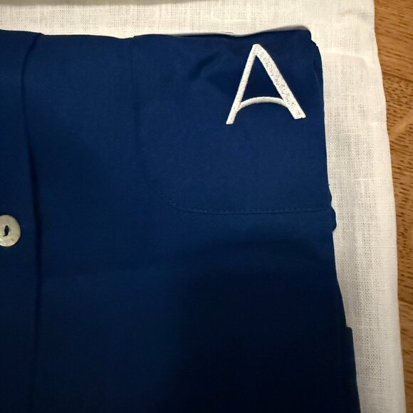 SLEEPER Finnegan Unisex Pajama Shirt and Pants Set in Navy NWT - Picture 6 of 8